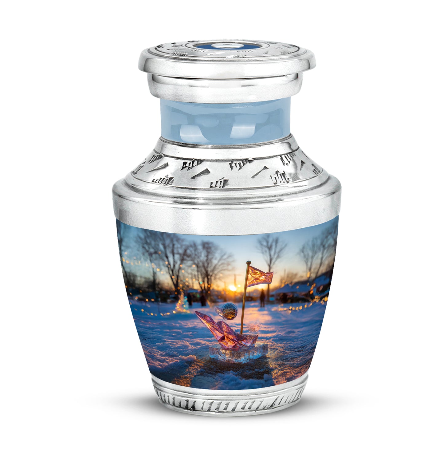 Personalized Blue Golf Cremation Urns for Ashes - Enchanting 10-inch - Yatskia