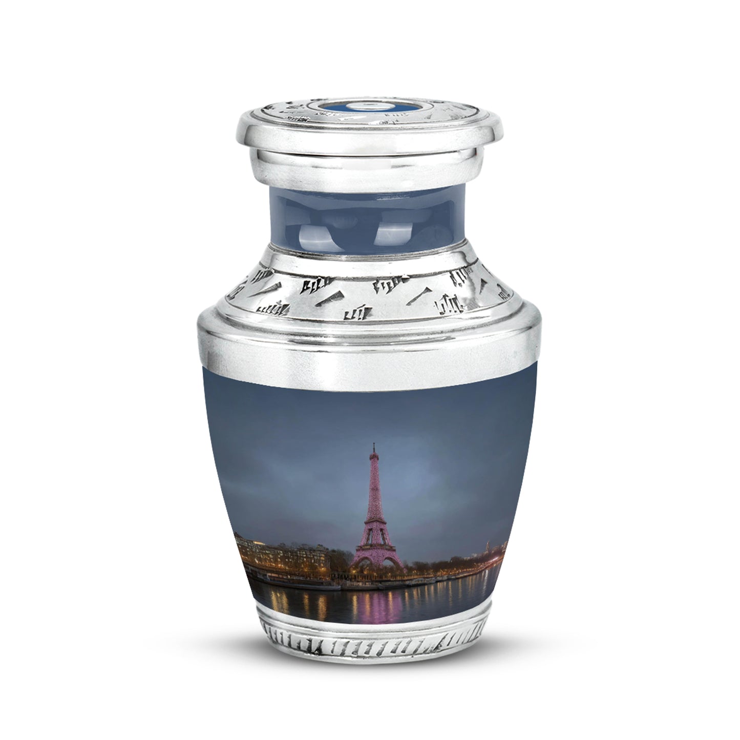 Sublime Eiffel Tower Cremation Urns for Human Ashes - Blue 10-inch - Yatskia