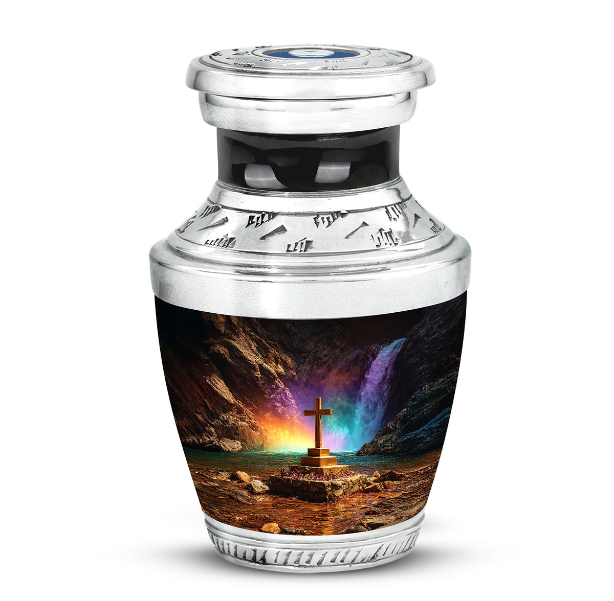 Black Cross Cremation Urns - Opulent Resting Place - Yatskia