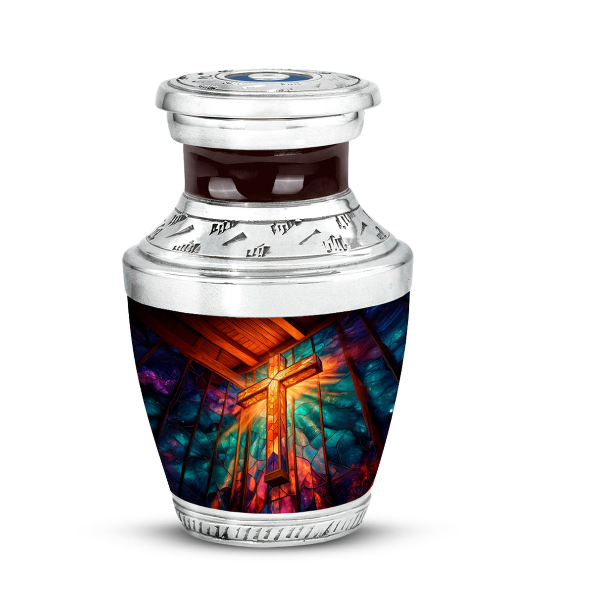 Timeless Red Cross Cremation Urn for Ashes - Yatskia