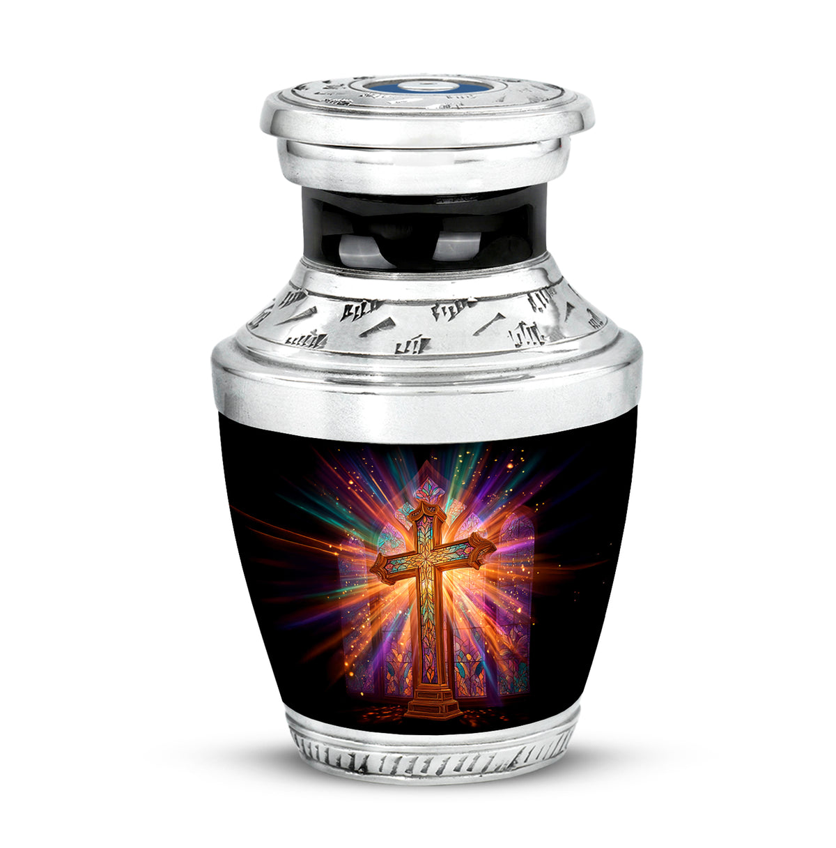 Personalized Magnificent Cross Cremation Urns - Black - Yatskia