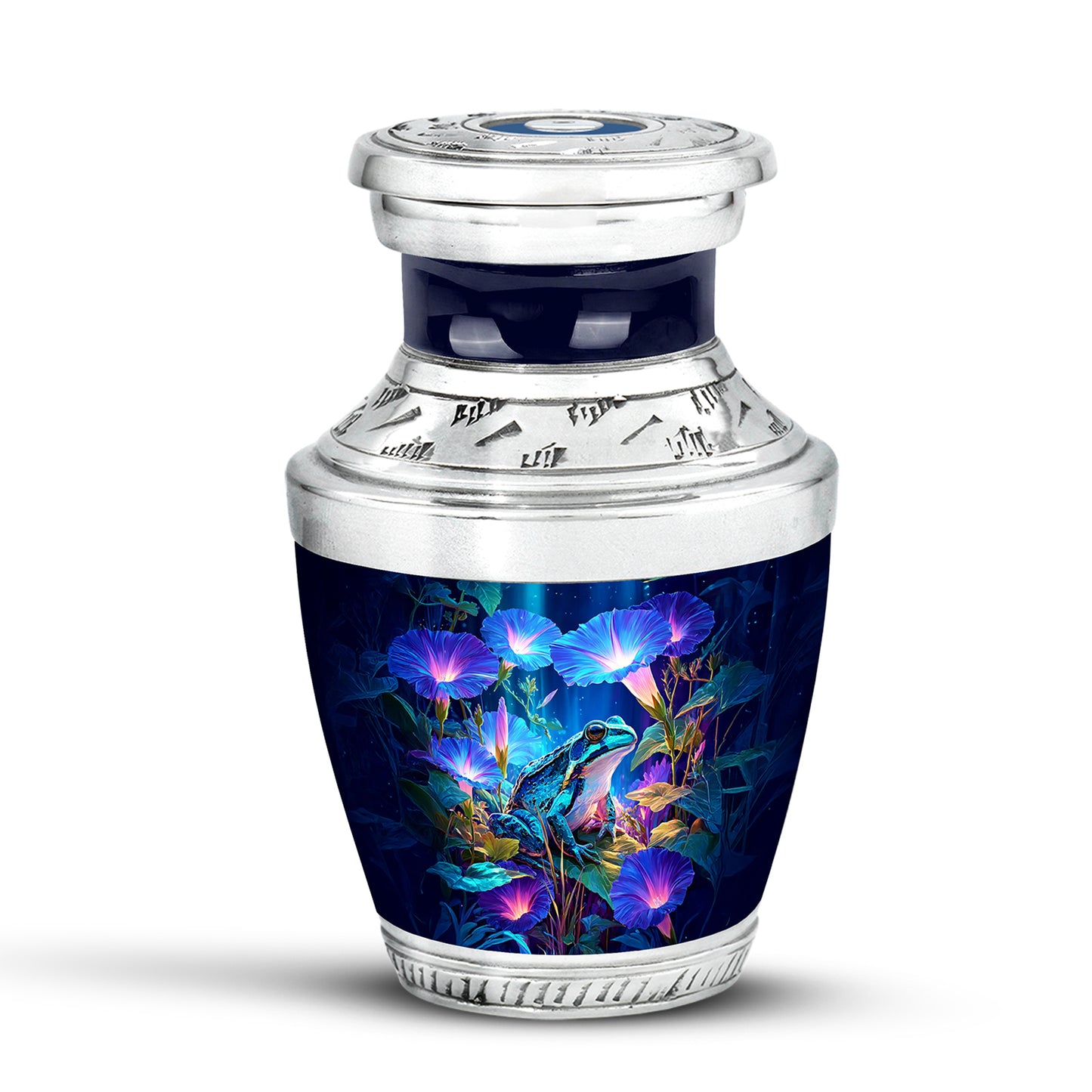 Personalized Blue Frog Cremation Urns for Ashes - Transcendent 10-inch - Yatskia