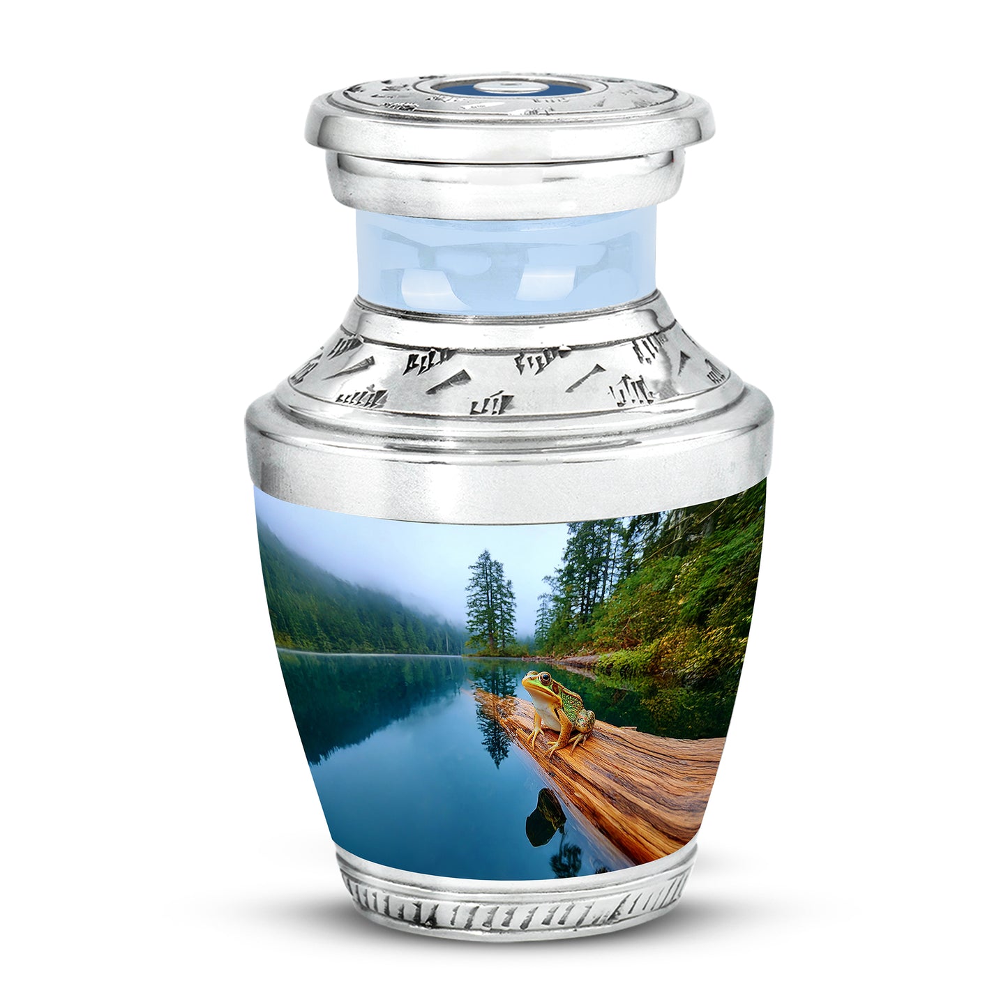 Personalized Blue Frog Cremation Urns for Ashes - Majestic 10-inch - Yatskia