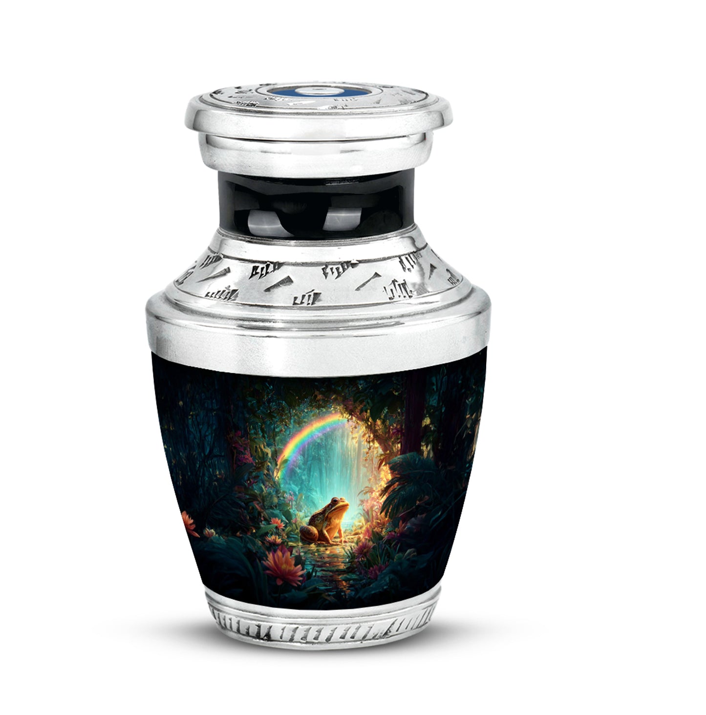 Illustrious Frog Memorial Cremation Urns - Black 10-inch, 200 cu in - Yatskia