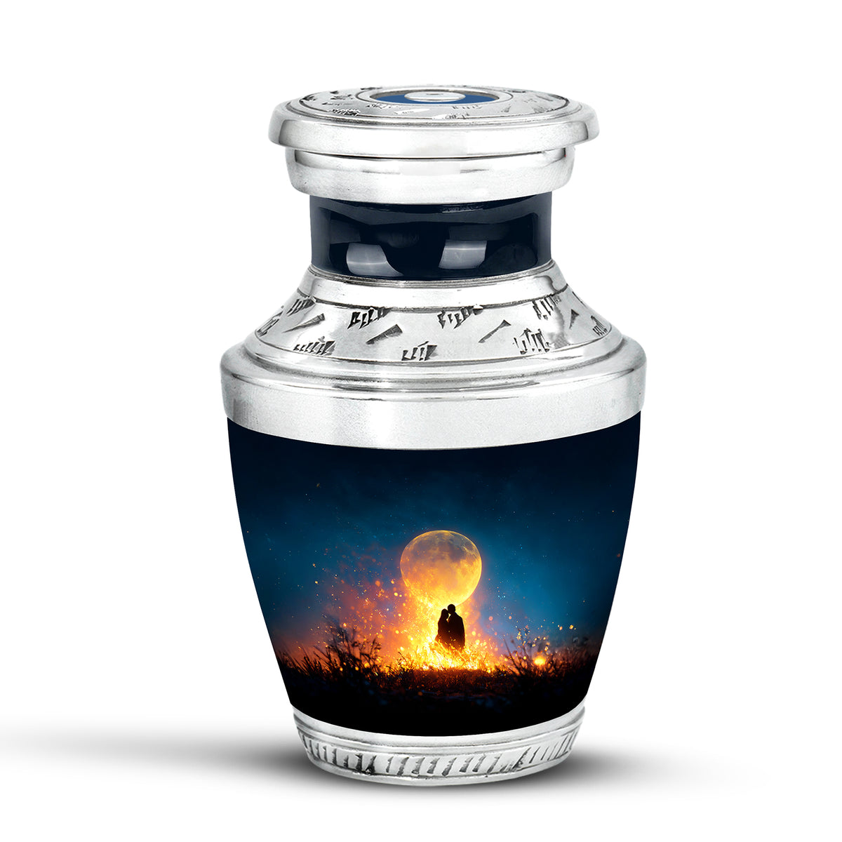 Blue Beloved Campfire Cremation Urns for Human Ashes - Yatskia