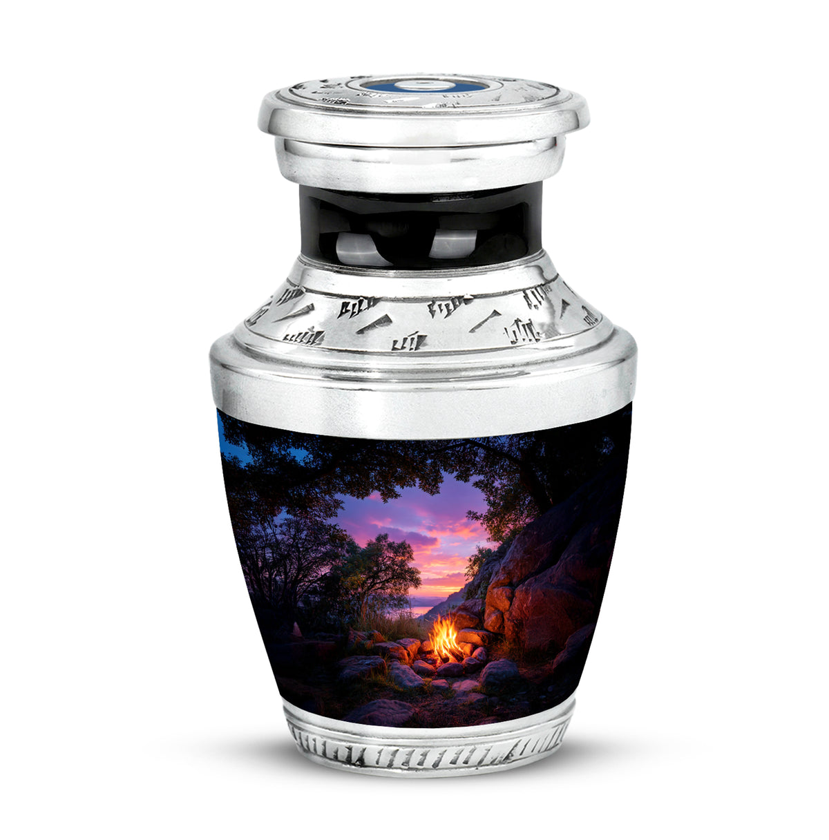 Black Comforting Campfire Memorial Urn for Ashes - - Yatskia