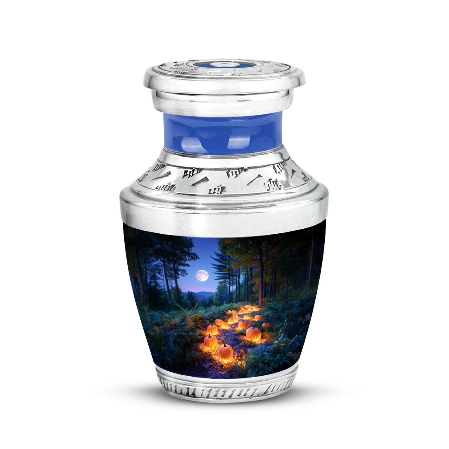 Sublime Halloween Cremation Urns for Human Ashes - Blue 10-inch - Yatskia