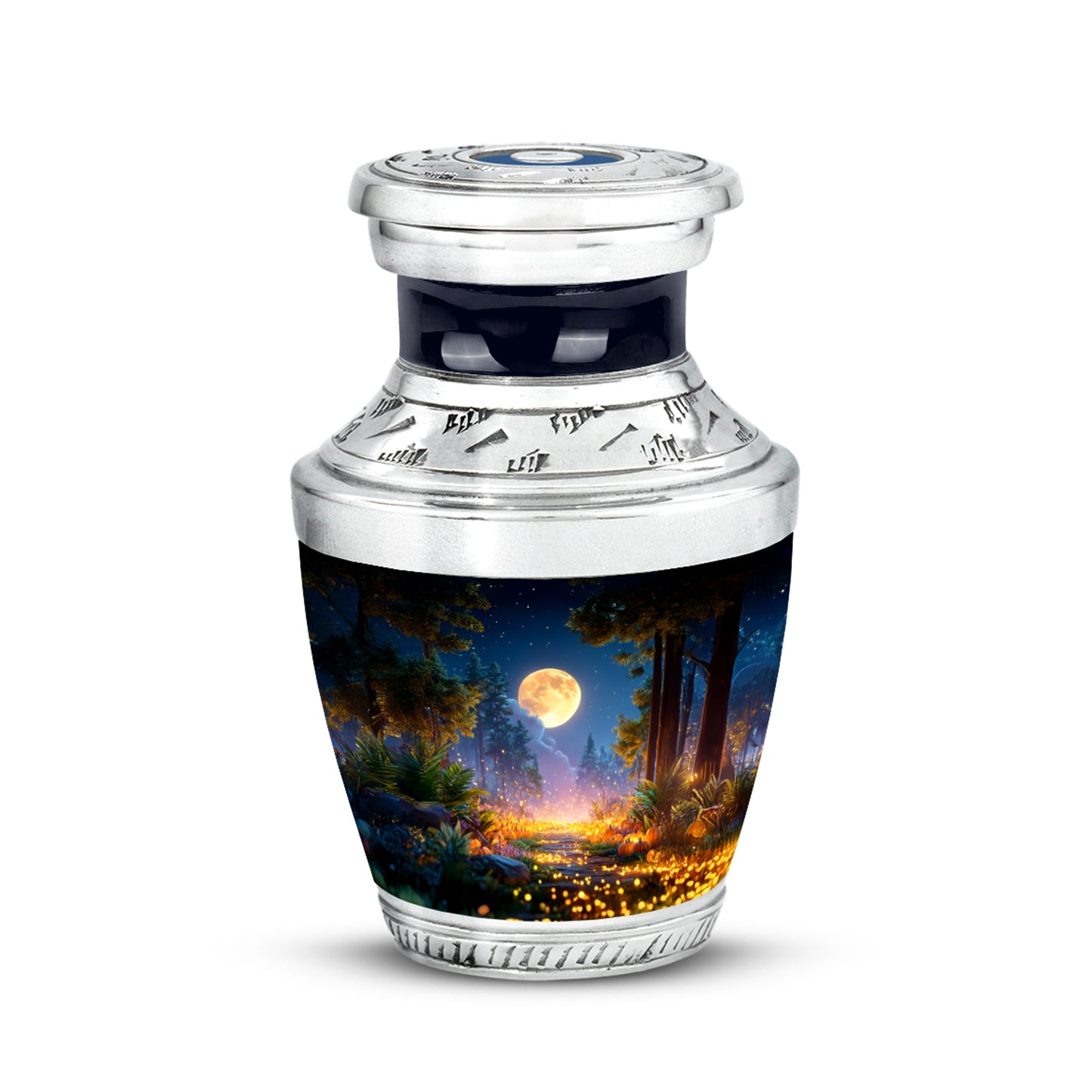 Black Venerable Halloween Cremation Urns for Human Ashes - 10-inch, 200 cu in - Yatskia