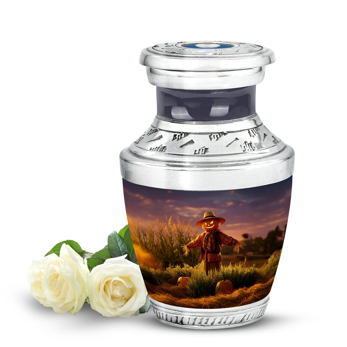 Purple Resounding Halloween Memorial Urn for Ashes - 10-inch, 200 cu in - Yatskia