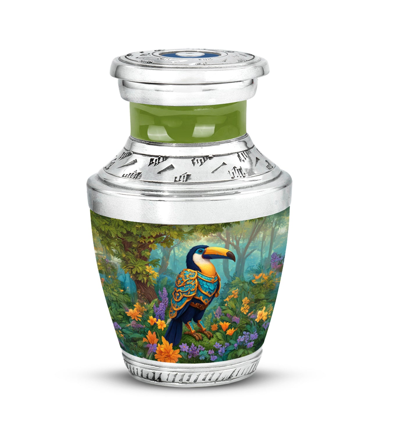 Ethereal Hornbill Memorial Cremation Urns - Yellow 10-inch, 200 cu in - Yatskia