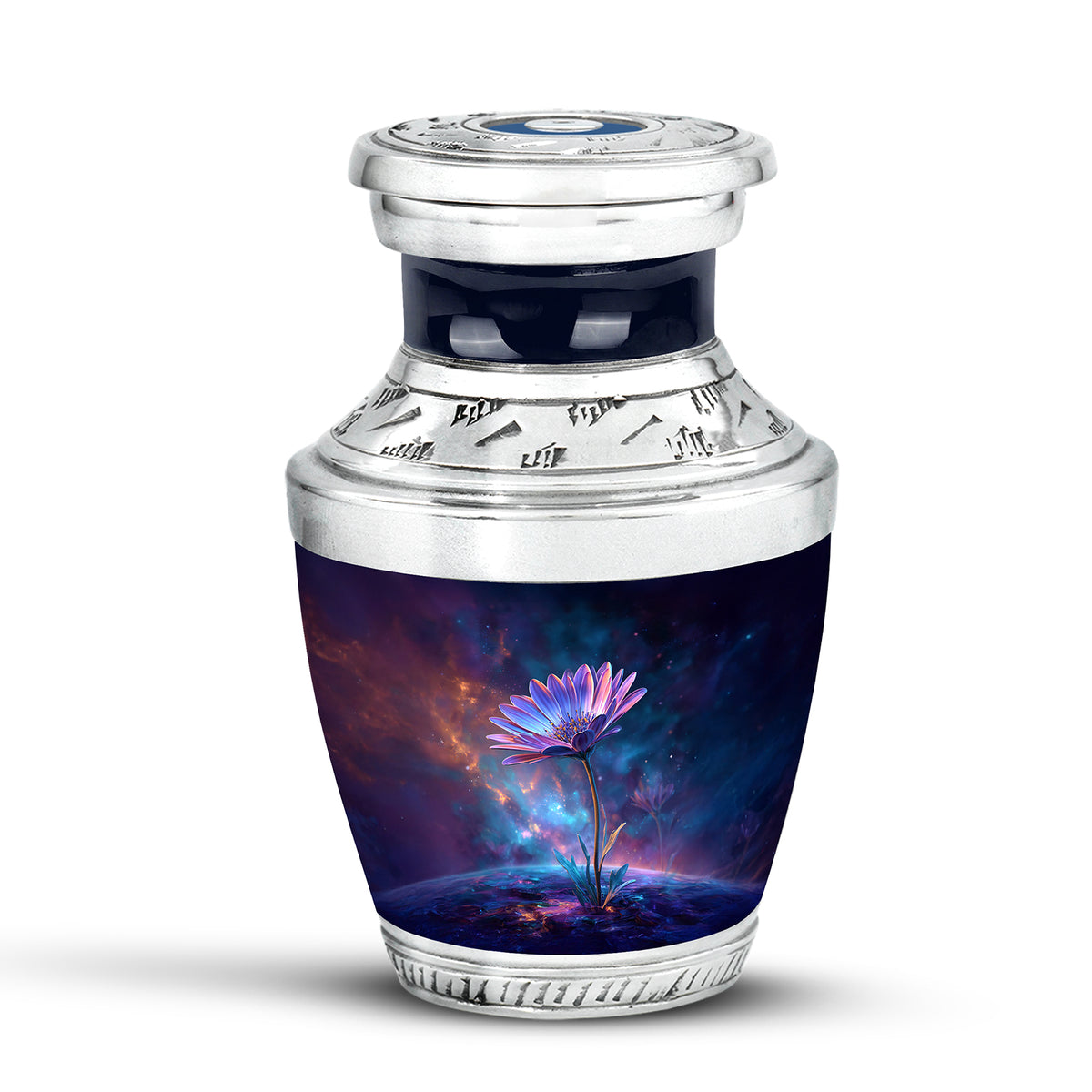 Hallowed Daisy Cremation Urns for Human Ashes - Blue - Yatskia