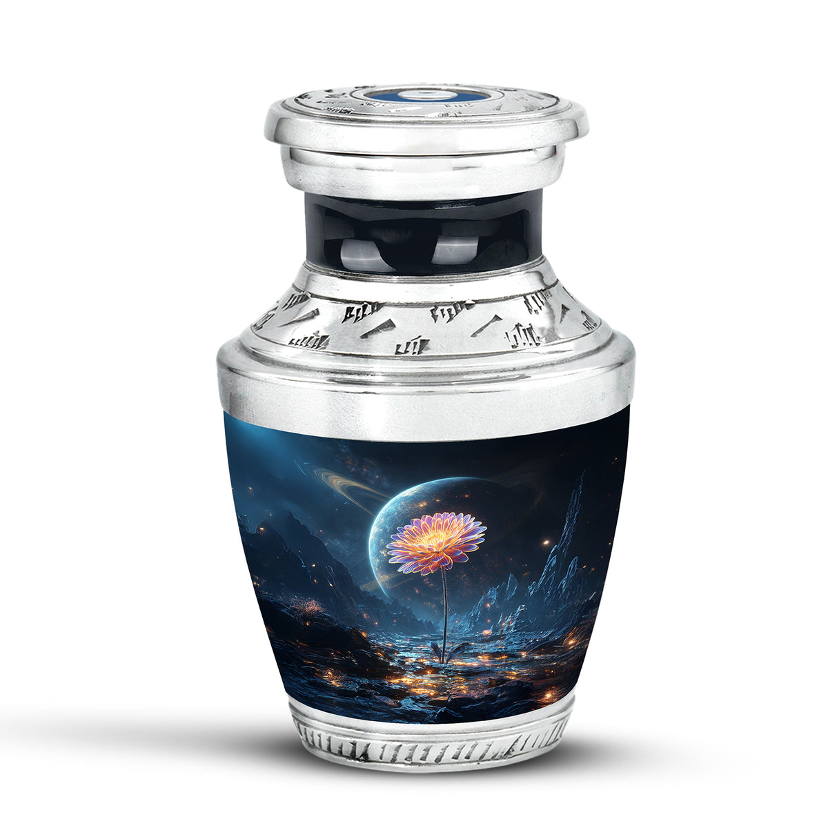 Blue Venerable Daisy Cremation Urns for Human Ashes - Yatskia