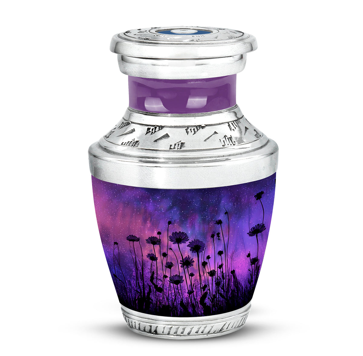 Blue Comforting Daisy Memorial Urn for Ashes - Yatskia