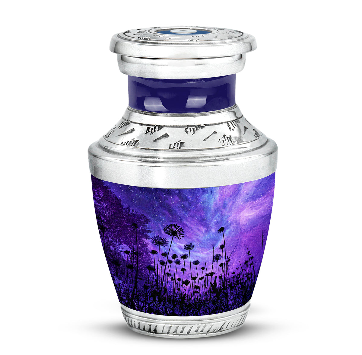 Blue Treasured Daisy Cremation Urns for Human Ashes - Yatskia