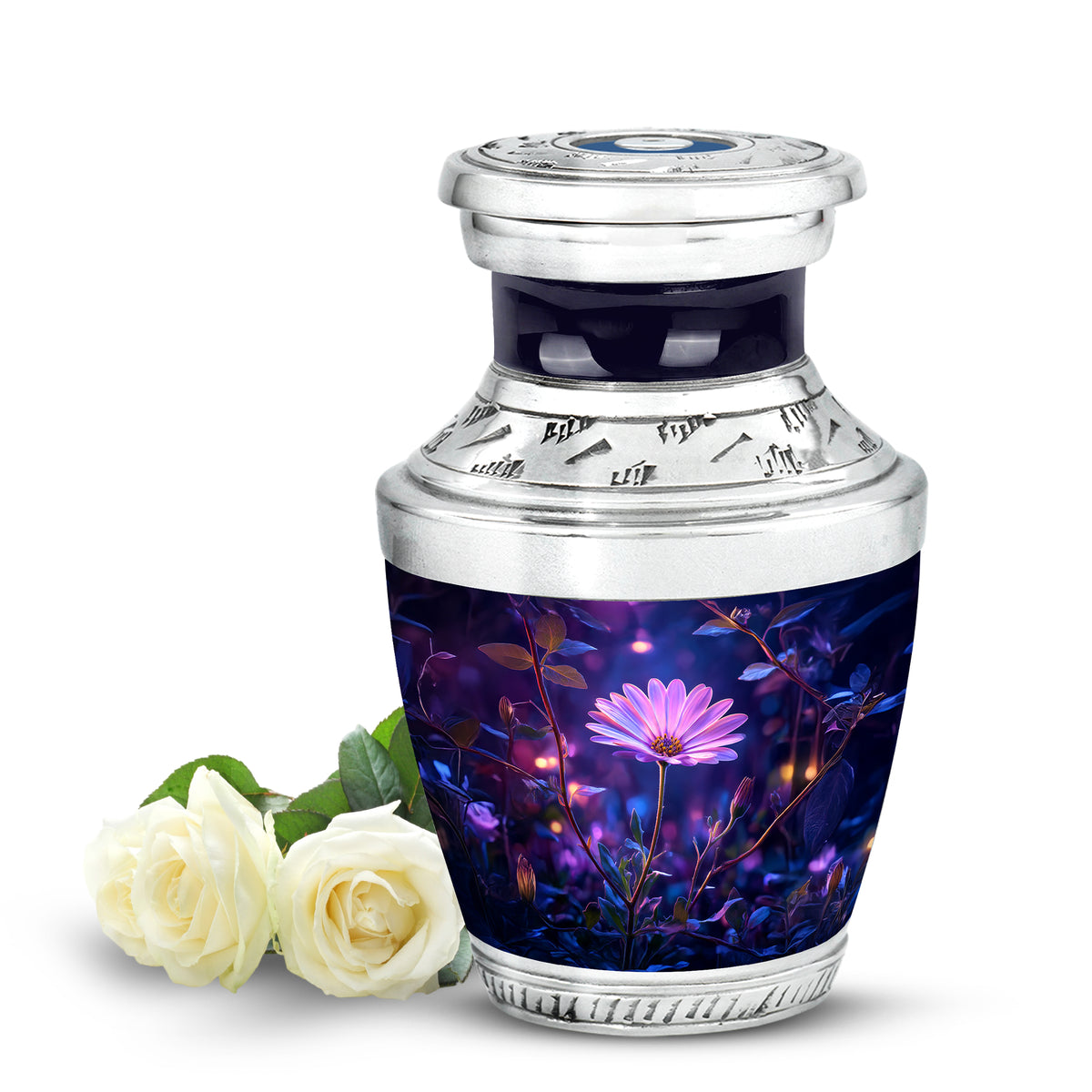 Blue Daisy Passage Cremation Urns for Human Ashes - Yatskia