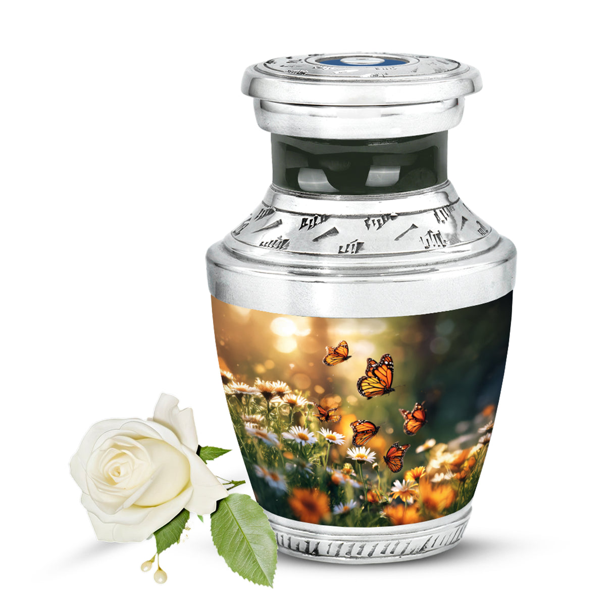 Distinguished Gold Daisy Cremation Urn for Ashes - Yatskia