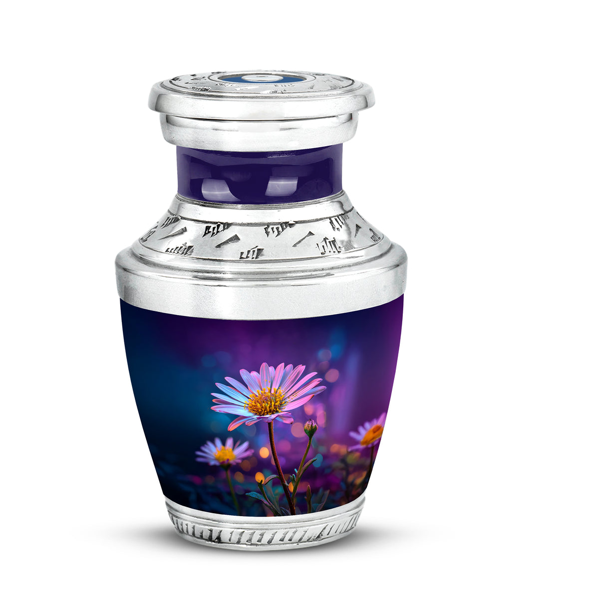Personalized Purple Steadfast Daisy Cremation Urns for Human Ashes - Yatskia