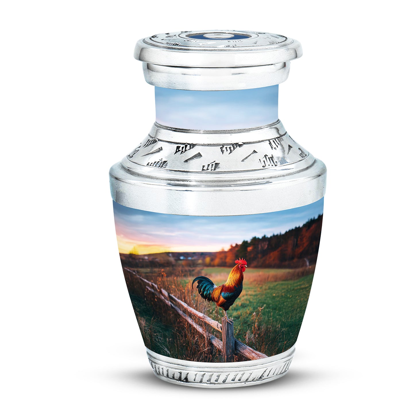Remarkable Hen Memorial Cremation Urns - Blue 10-inch, 200 cu in - Yatskia