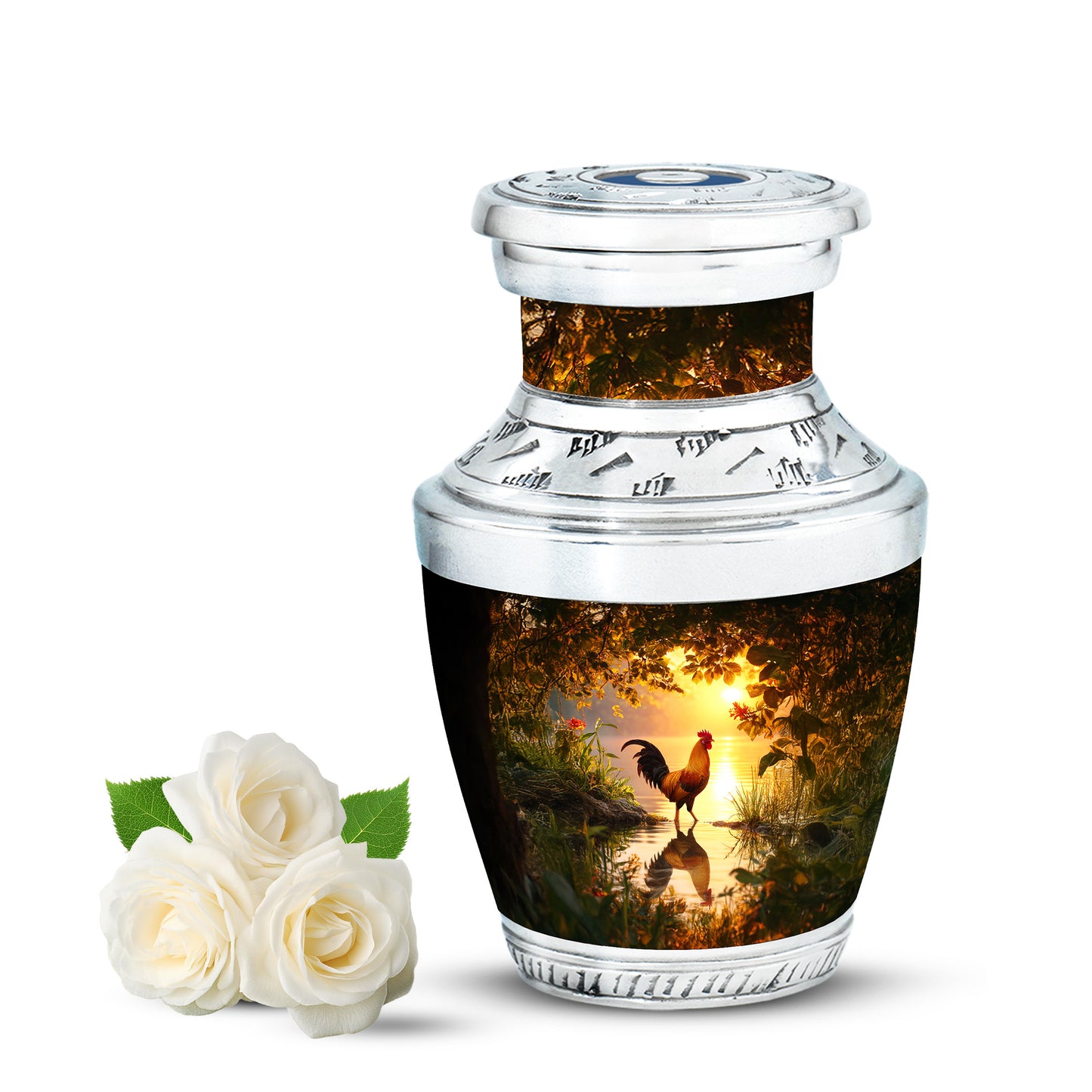 Gold Hen Cremation Urns - Enduring Guardian 10-inch, 200 cu in - Yatskia