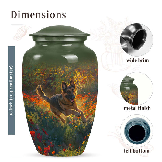 German Shepherd Cremation Urn - Dog Memorial Urn