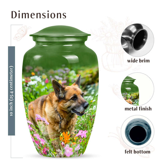German Shepherd Dog Pet Cremation Urn - Dog Urn