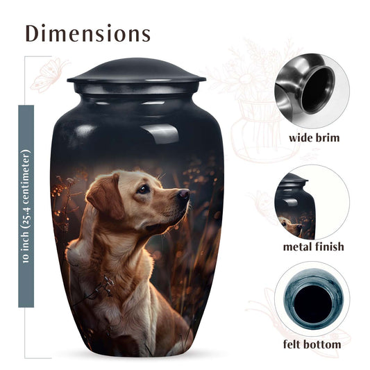 Golden Labrador Dog Cremation Urn - Unique Funeral Urn for Pet Ashes