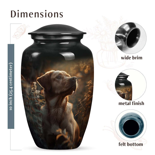 Golden Labrador Dog Pet Cremation Urn - Unique Memorial Urn for Ashes