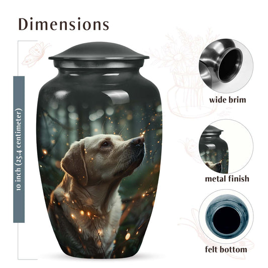 Adorable Golden Labrador Dog Cremation - Unique Premium Urn For Ashes