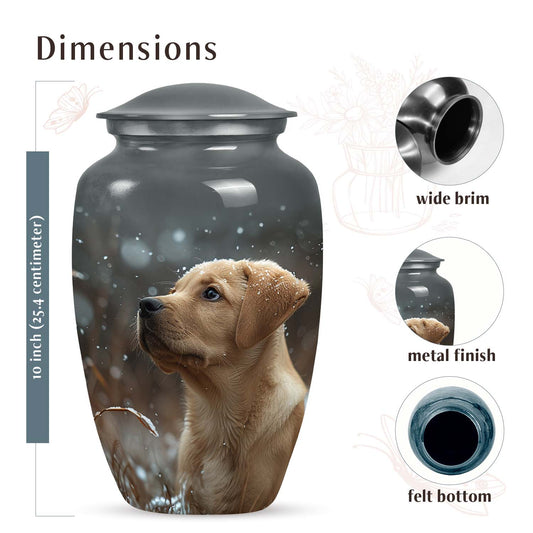 Golden Labrador Dog Memorial Urn For Ashes - Unique Urn for Pet