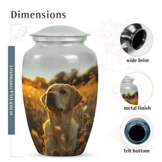 Golden Labrador Dog Cremation Urn - Premium Pet Memorial Urns for Ashes