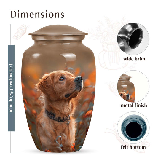 Golden Retriever Dog Pet Cremation Urn - Premium Urn for Pet Ashes