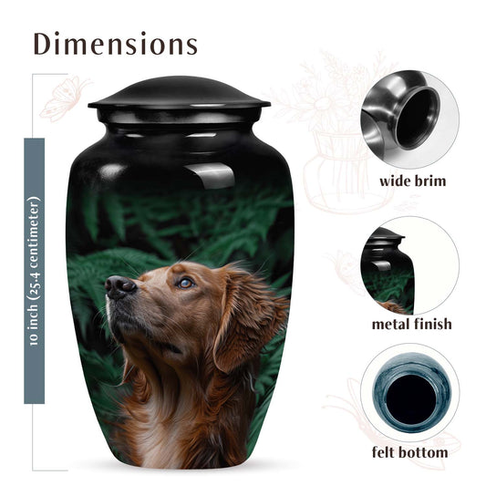 Golden Retriever Keepsake Dog Cremation Urn - Dog Memorial Urn