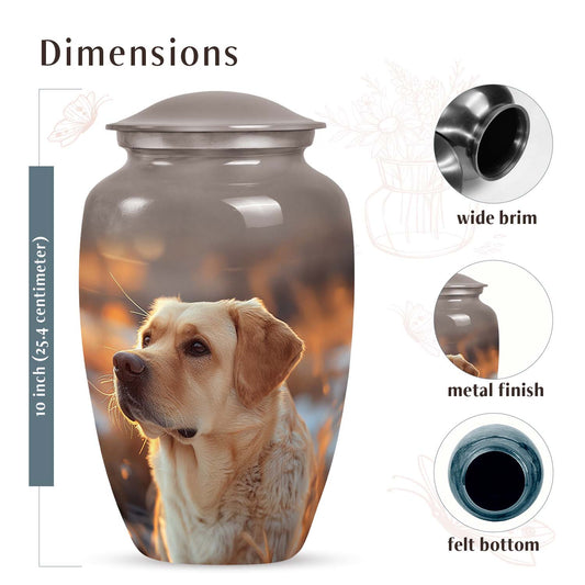 Golden Labrador Dog Pet Cremation Urn - Pet Cremation Urns for Dogs