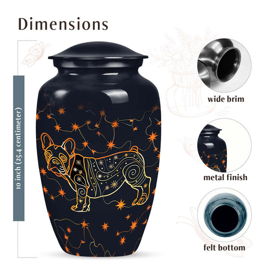French Bulldog Constellation Urn Pet Memorial - Pet Memorial Urns