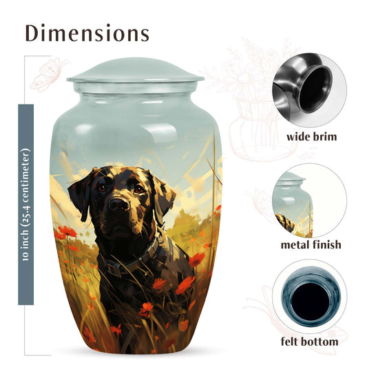Black Labrador Burial Dog Pet Cremation Urn - Dog Memorial Urn