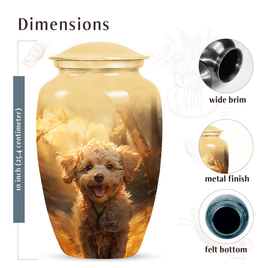 Personalized Pet Large Urn for Poodle Dog - Pet Memorial Urns
