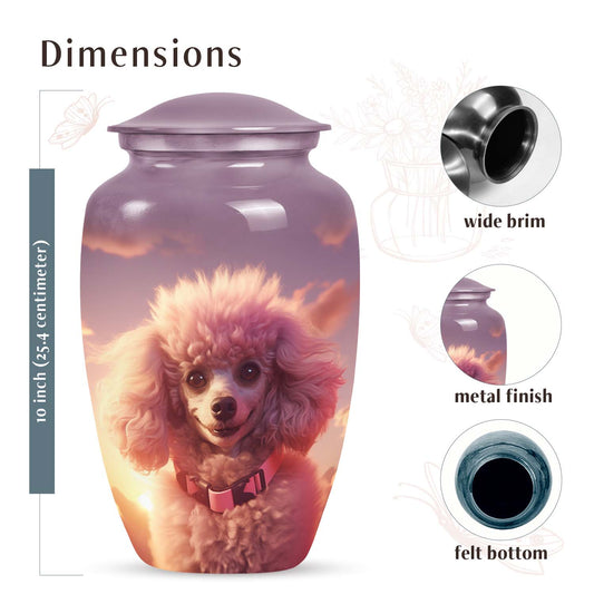 Dog Cremation Urn for Pet Ashes – Poodle Tribute Urn