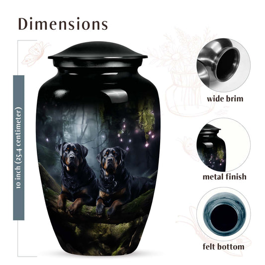Rottweilers Dog Urn for Ashes – Unique Cremation Funeral Urn for Pet