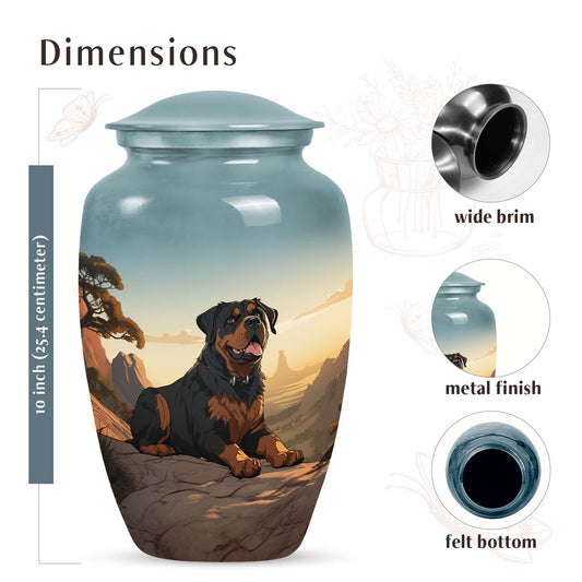 Pet Cremation Urn For Dogs – Rottweiler Tribute Urn