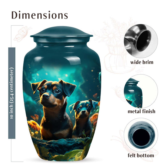 Personalized Dog Cremation Urn for Pet Ashes - 6-inch, 100 cu in - Yatskia