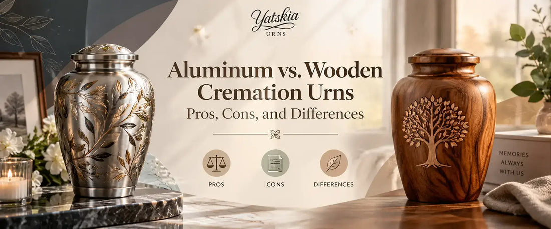Aluminum vs. Wooden cremation urns