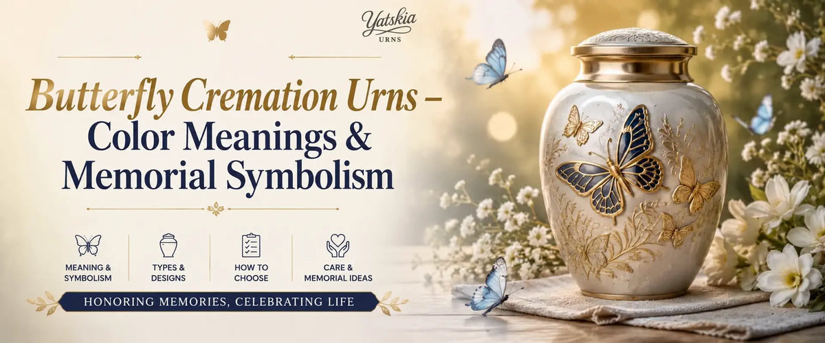 Butterfly cremation urns