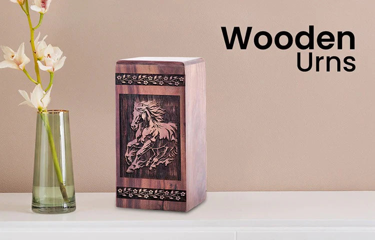 Handcrafted Wooden Urns