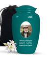 Plain Teal Portrait Urn