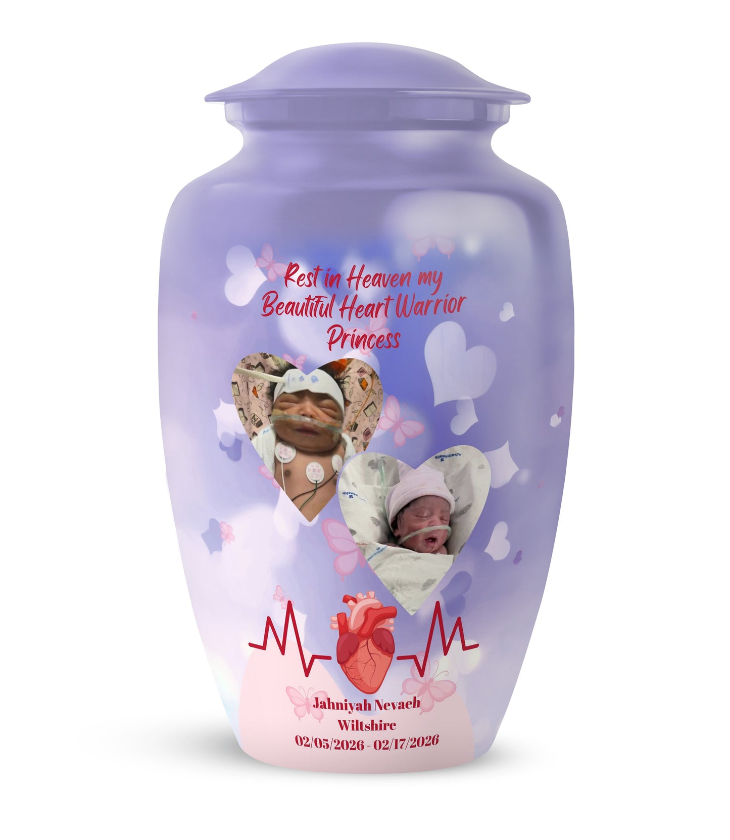 Personalized Urn 10 inch large urn for miguel
