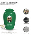 Plain Sea Green Portrait Customizable Urn for Human Ashes - Plain Funeral Urn