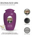 Plum Portrait Customizable Urn for Human Ashes - Plain Purple Urn Cremation Urn