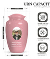Light Pink Portrait Customizable Urn for Human Ashes - Plain Funeral Urns Women