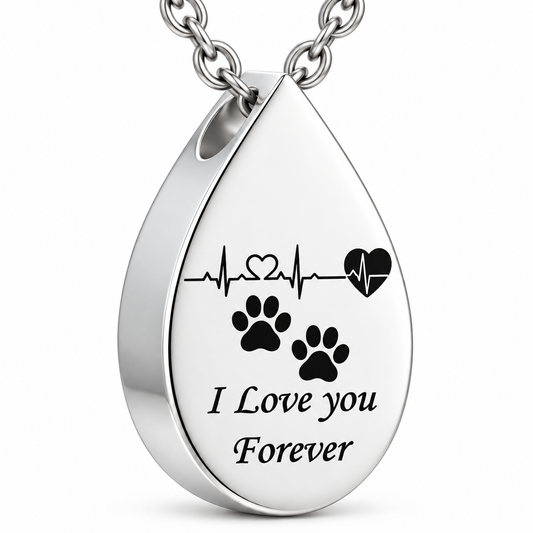 Paw Print Necklace for Pet Loss – Forever Loved Keepsake