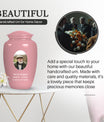 Light Pink Portrait Customizable Urn for Human Ashes - Plain Funeral Urns Women